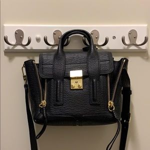 3.1 Philip Lim- Pashili Black Pebbled Leather